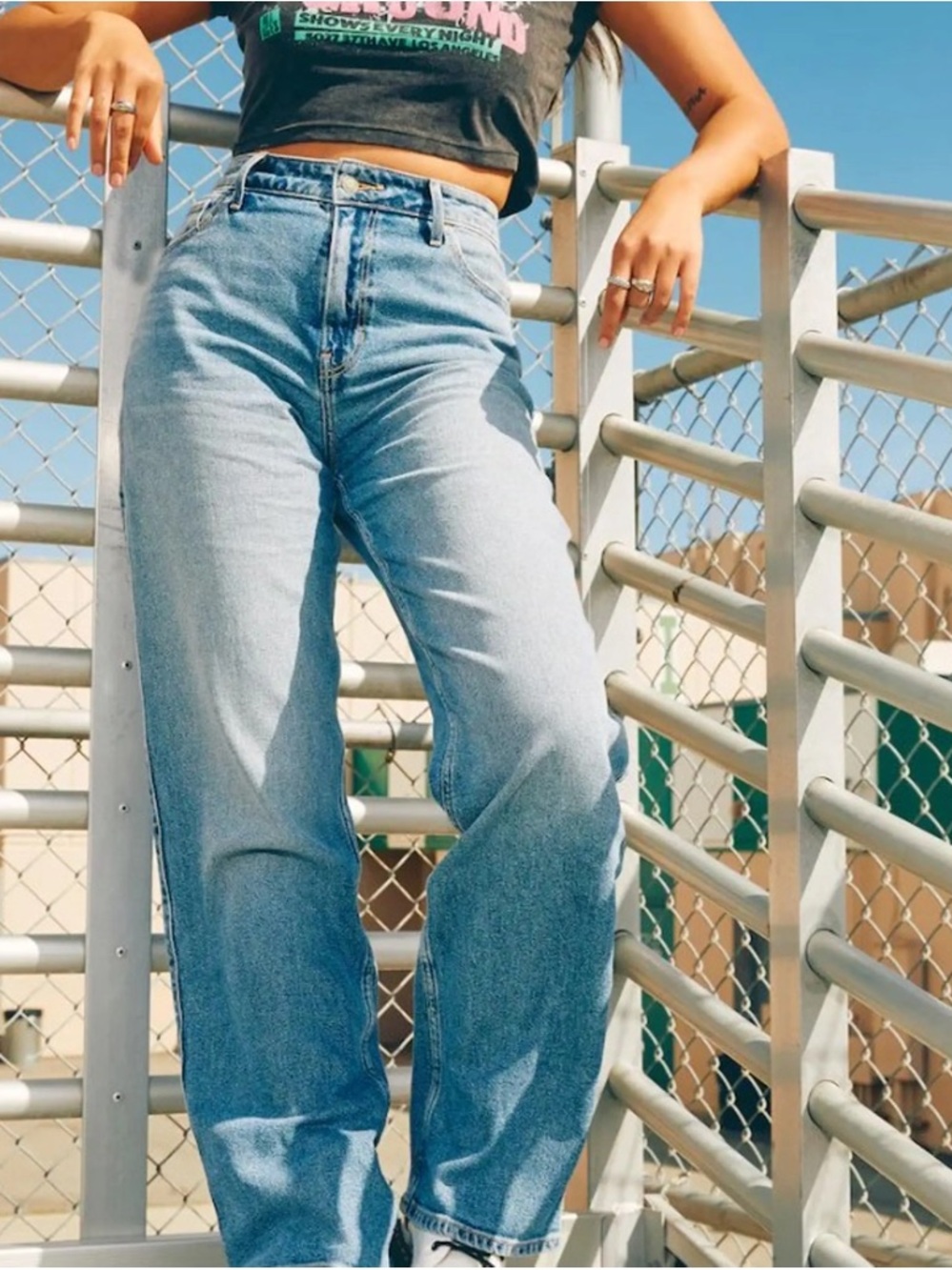 Hollister Co. High-Rise Wide Leg Women’s Jeans - Light Blue